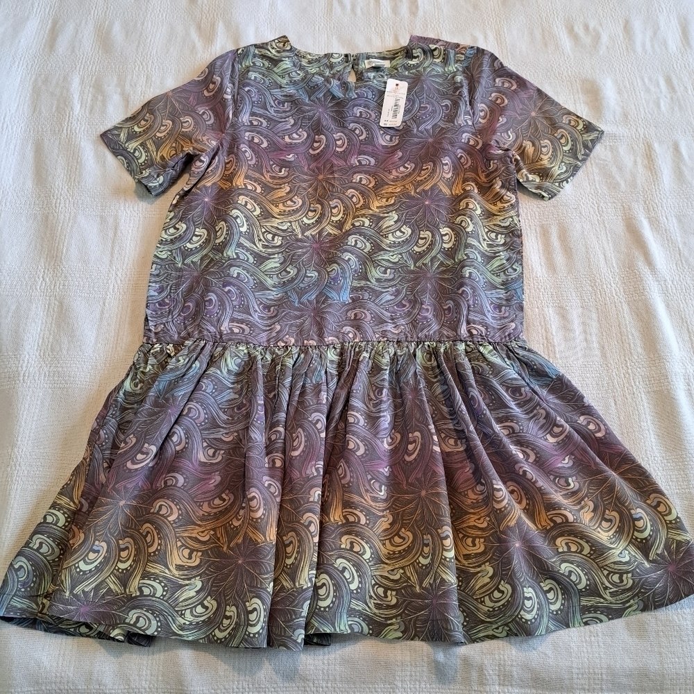 Gymboree girls size xl or 14 dress tunic, lined, multicolored swirl pattern, NEW
